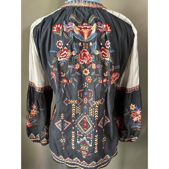 Kyla Sero Women S Handmade Tunic Limited Embroidered peasant Aztec cottage - Picture 1 of 15
